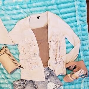 Cardigan with ruffles